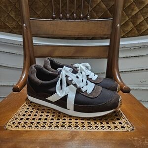 Loft Trainer Sneakers Ann Taylor Tennis Shoes New 6.5 Brown White
